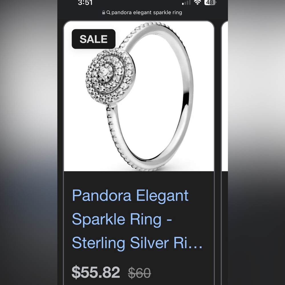 Pandora elegant sparkle ring